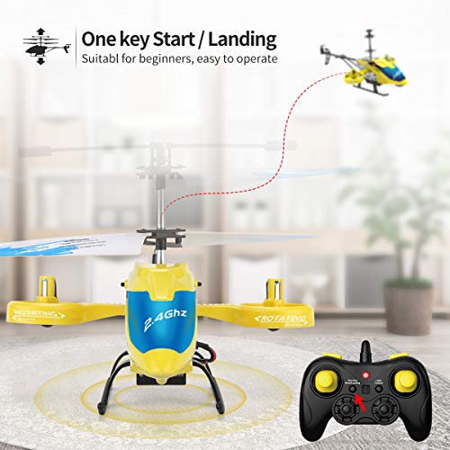 JJRC RC Helicopter, Aircraft with 4 Channel, Altitude Hold Flying Toy in Sturdy Alloy Material, Gyro Stabilizer Multi-Protection Drone for Kids and Beginners