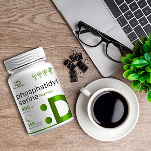 Phosphatidylserine 400Mg Per Serving, 150 Capsules, Soy Free, Derived From Sunflower Lecithin | Third Party Lab Tested For Purity - Advanced Brain Health Nootropic Supplement #TOP5