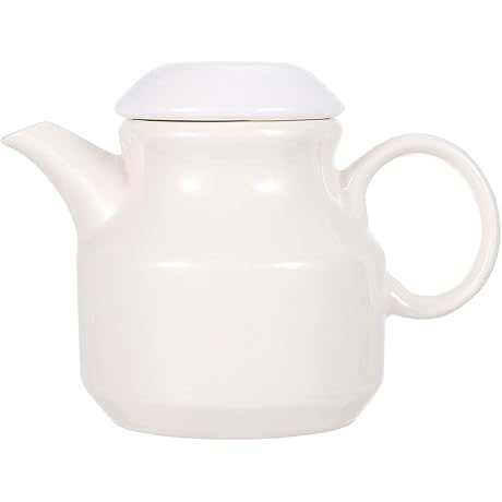 Elegant Ceramic Cream Pitcher with Lid for Milk, Gravy, Sauce