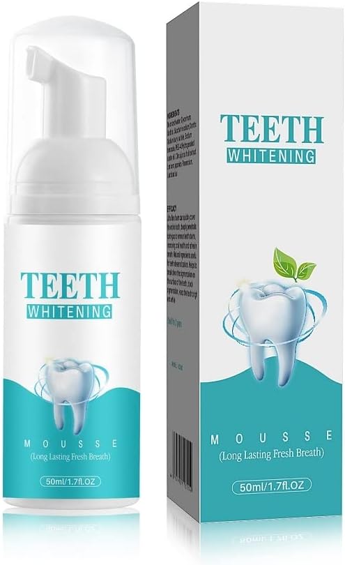 50 ML Teeth Mousse Mouthwash Calculus Removal，Refreshing Breath Deep Clean Stain Removal and Oral Care Teeth Whitening Mousse.