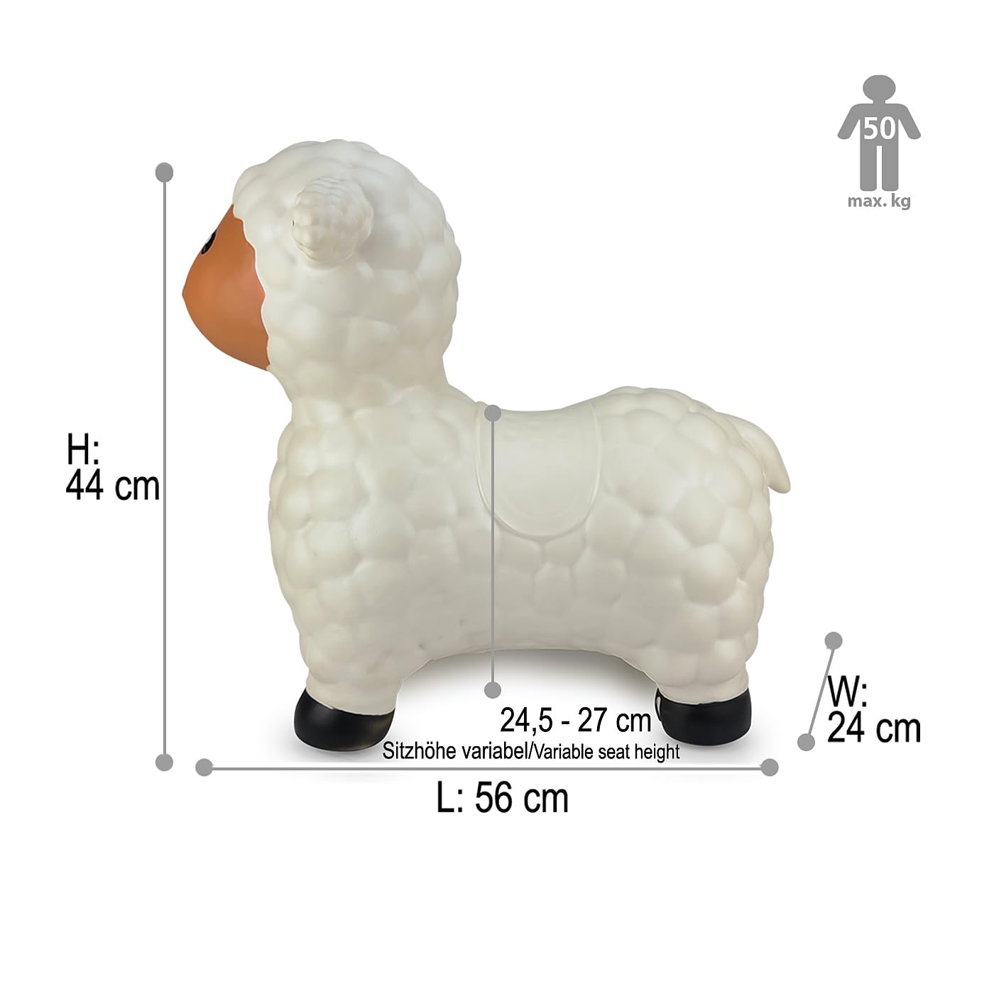 Amazon.com: JAMARA 460590 Bouncy Sheep with Pump BPA-Free up