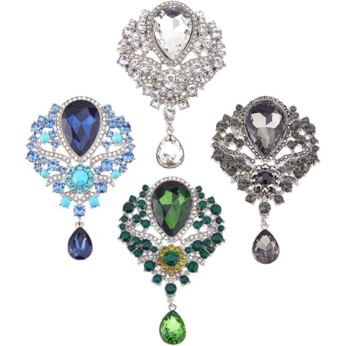 Broches en strass pour mariage et épingles vintage pour femme élégante