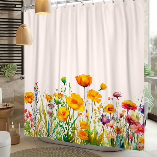 ASDCXZ Flower Shower Curtain 180x180 cm - Image 3