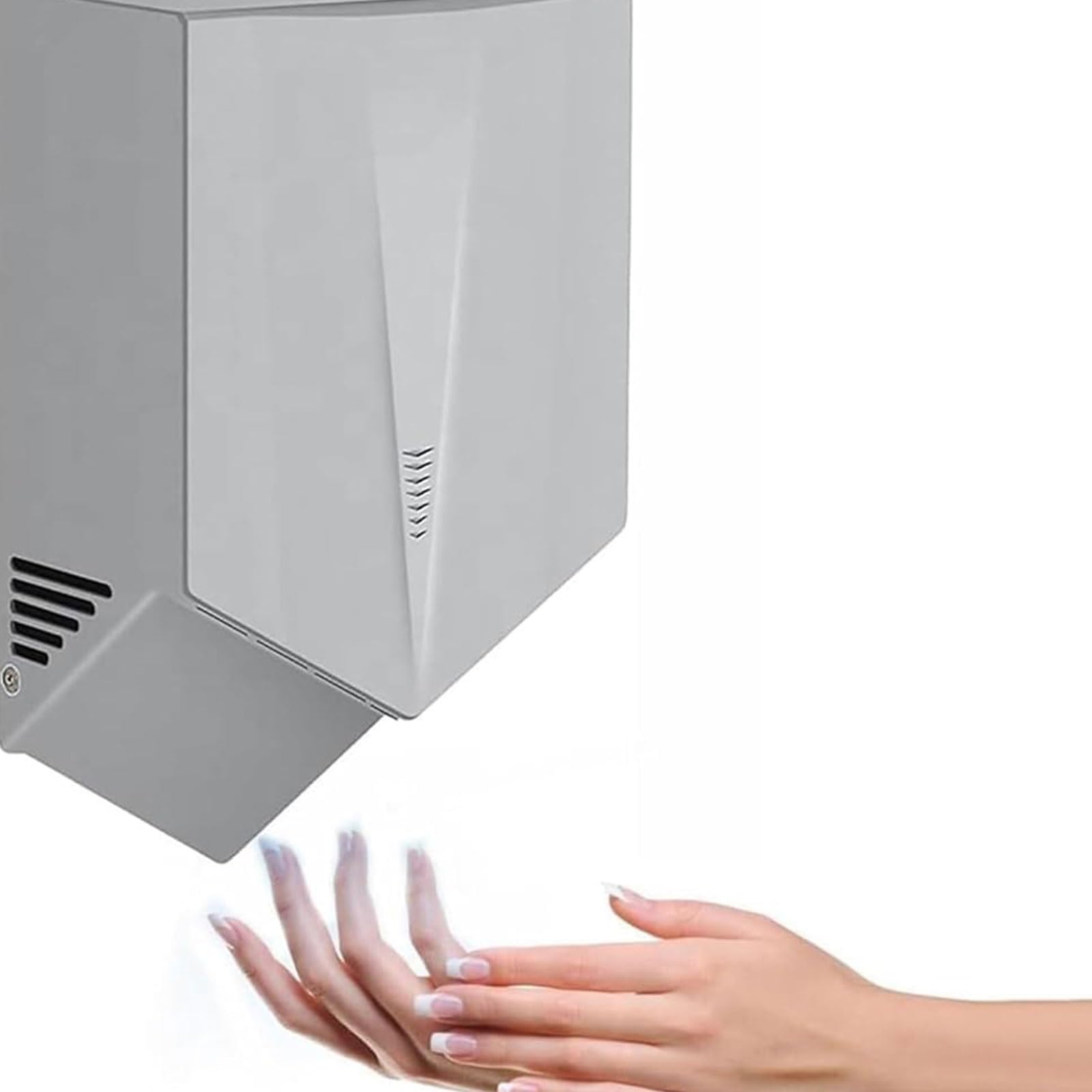 Suszarka do rąk, 1500 W, automatyczna, szybka, montowana na ścianie, elektryczna suszarka do rąk z wylotem powietrza w kształcie litery V, do kuchni, łazienki i toalety
