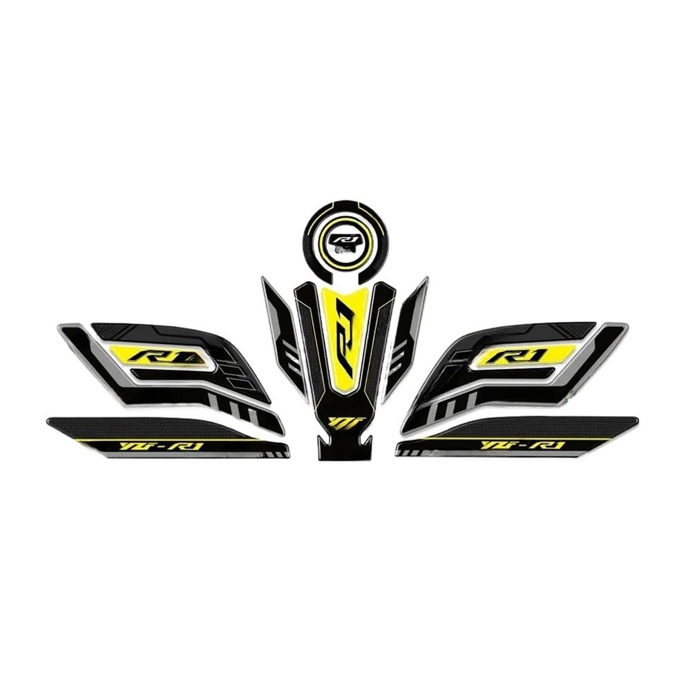 Motorcycle Fuel Tank Pad Stickers Motorcycle Tank Protector Decal Accessories for YZF R1 R1M YZFR1 2015-2023 Traction Fuel Decal Tank