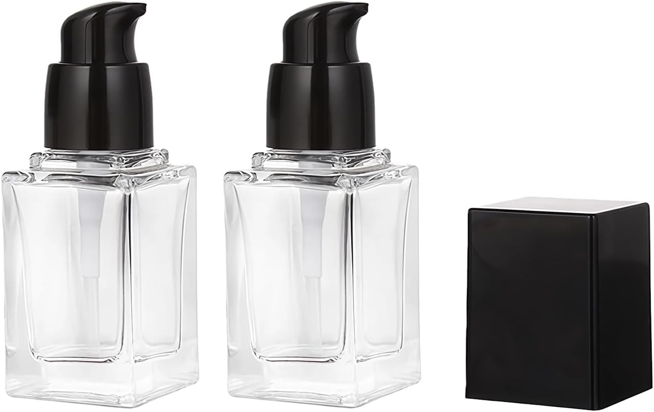 2Pcs 15ml Empty Square Clear...