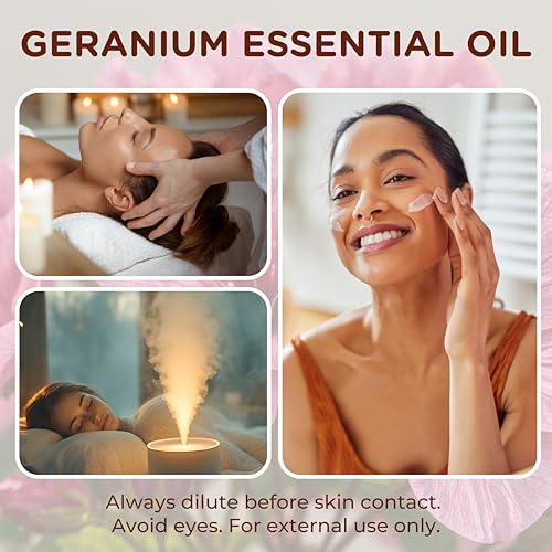 Aceite esencial de Geranio, 100% puro y natural, 1 fl oz miniatura 3
