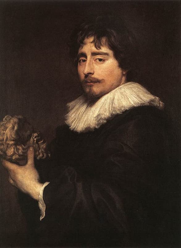 Poster toile van Dyck Portrait du sculpteur Duquesnoy 50x70 cm SERENDIPITP