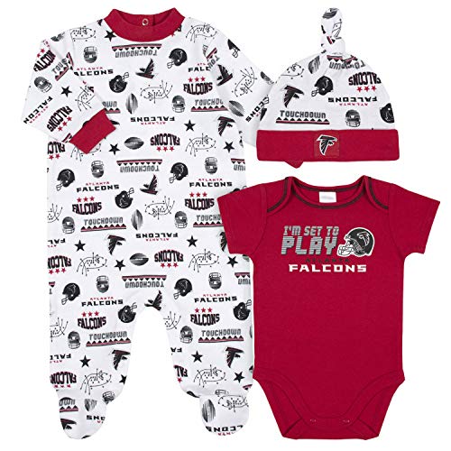 Image of Gerber Unisex Baby NFL Team Footed Sleep and Play and Bodysuit Gift Set