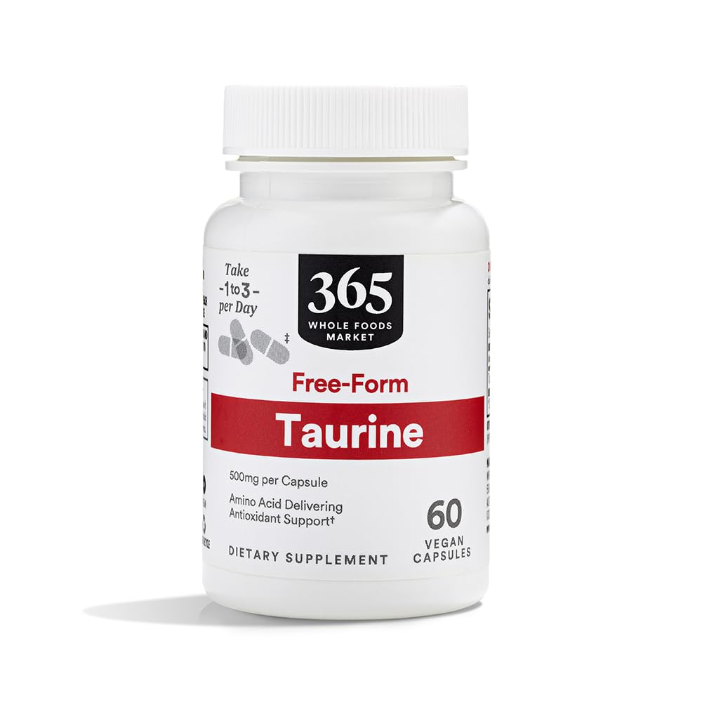 365 by Whole Foods Market Suplemento de taurina 500 mg, 60 cápsulas
