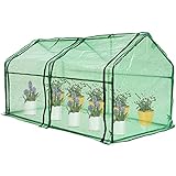 Mini Greenhouse, Mini Portable Greenhouse with Zipper Doors, 71'' x 36'' x 36'' Portable Hot House...