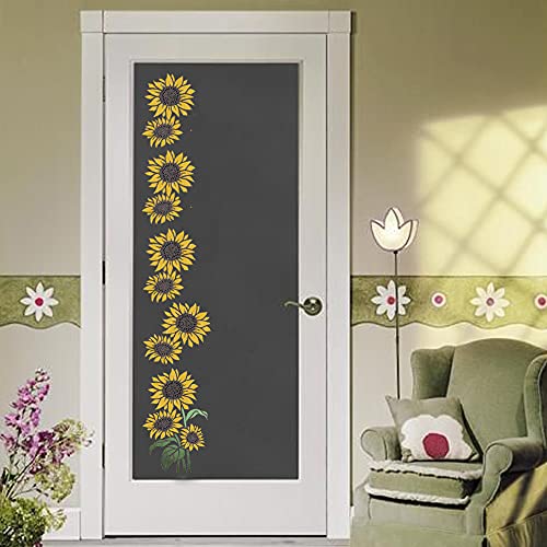 Dly Lifestyle Large Sunflower Stencil (12X15 Inches) - Reusable Sun Flower Stencils For Painting On Wood, Canvas, Paper, Fabric, Wall, Furniture - Diy Template For Art And Crafts #TOP2