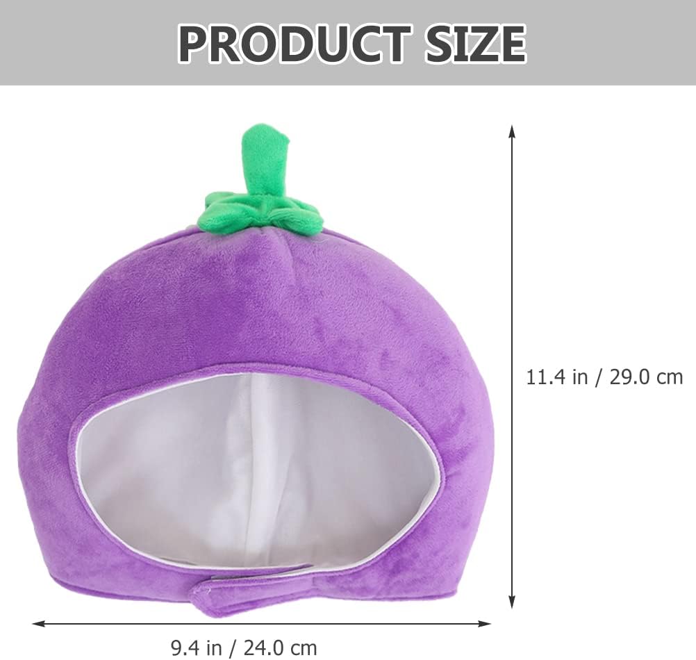 LUOZZY Funny Eggplant Hat for Carnival Costume Accessories Birthday Party Hat Photography Prop Headgear - Image 2