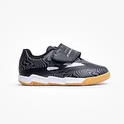 Chuteira de Futsal Joma Evolution Infantil Velcro Preto e Branco
