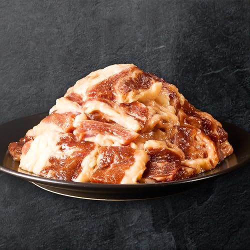 中庄谷フーズ 牛カルビ 焼肉用 塩麹漬け 合計 1kg (250g×4袋) 牛肉 小分け 味付け 簡単調理 BBQ