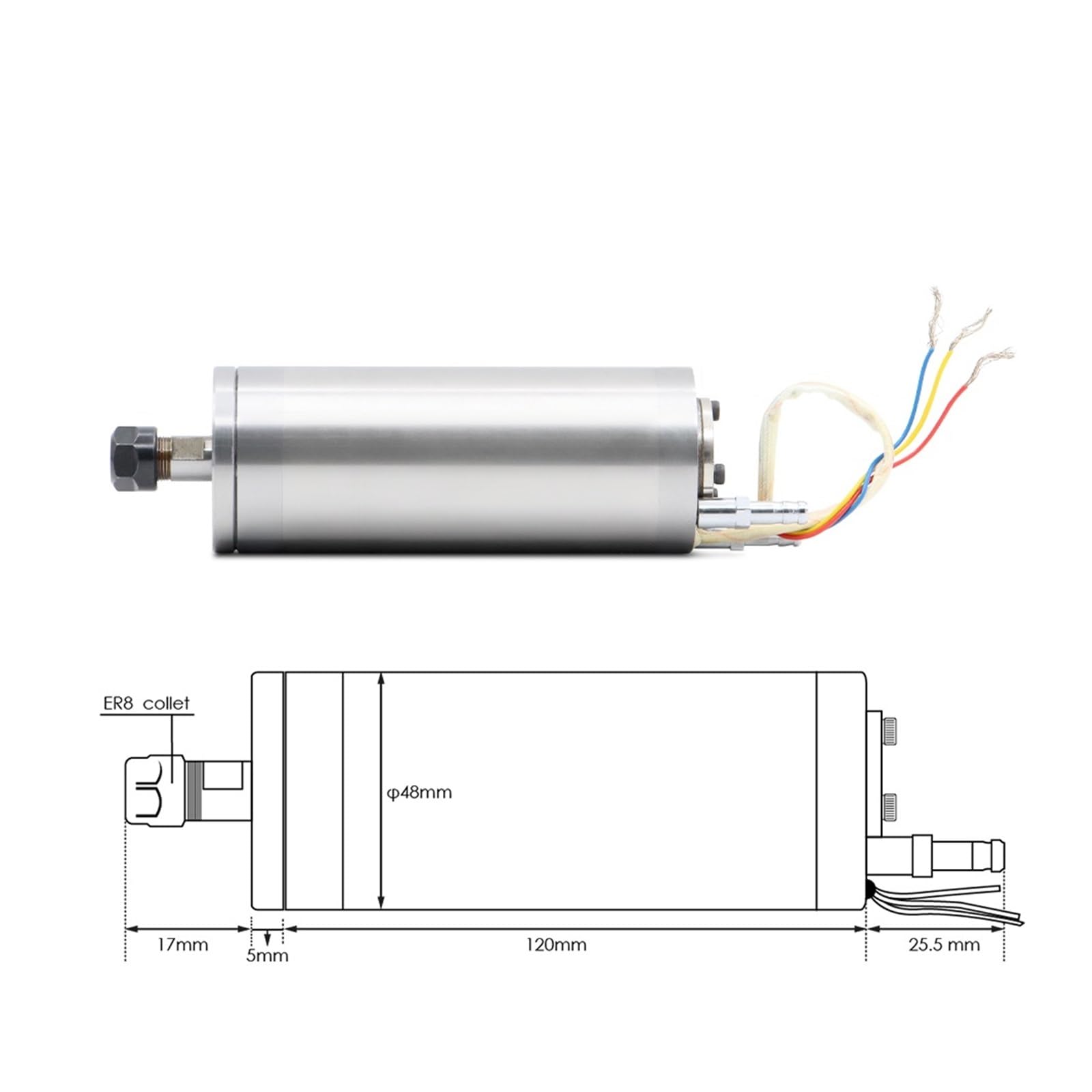 KACOME 300w Spindle Kit Water-Cooled Spindle Motor 60000rpm Water-Cooled 1000Hz/ 1.5kw Spindle Drive