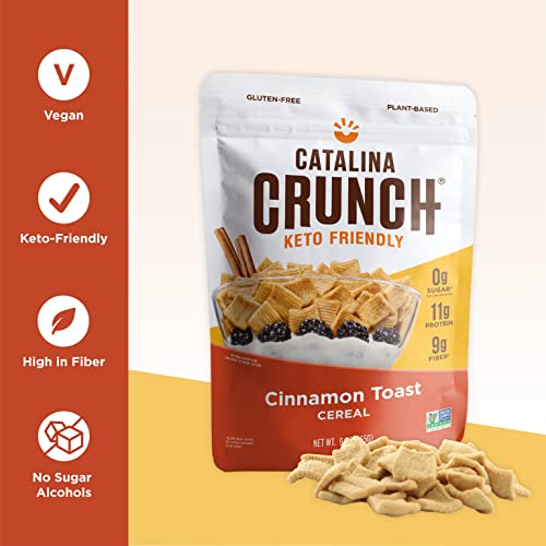Catalina Crunch Keto Cereal Variety Pack Cinnamon Toast & Maple Waffle (2 Flavors), 4 Bags, | Low Carb, Zero Sugar, Gluten & Grain Free, Fiber | Keto Snacks, Vegan Snacks, Protein Snacks | Breakfast Protein Cereal | Keto Friendly Foods #TOP3