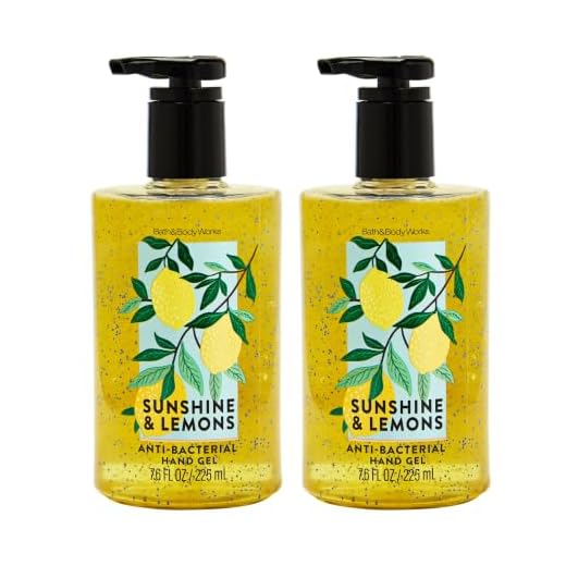 Bath & Body Works Sunshine & Lemons Hand Sanitizer with Pump - Conditioning Hand Sanitizer for Soft, Clean Hands - Bright, Fresh Fragrance - Vitamin E & Aloe-Infused - Thoughtful Gift - 2-Pack