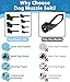 LUCKYPAW Dog Muzzle Suits for Small Medium Large Dogs, Mesh Muzzle Anti Biting Chewing, Breathable Mouth Cover Set with Adjustable Strap for Grooming Vet Visiting Training, 7 PCS(XXS-XXL), Black