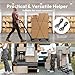 Voipvvii Folding Hand Truck 500lbs, Portable Heavy Duty Dolly Cart, 6 Wheels Collapsible Luggage Cart with 2 Elastic Ropes - Compact Trolley Cart for Easy Moving - Ideal Hand Cart for Travel and More