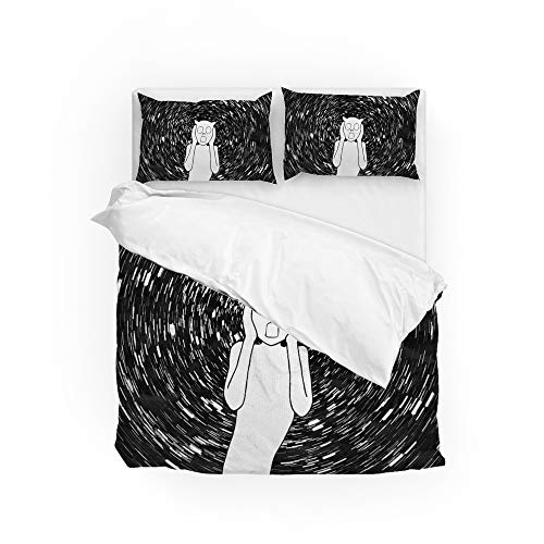 Housse de couette polyester 3 pièces lit double motif 2 imprimé - 2