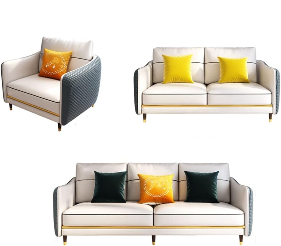 Full-Size Living Room Single Three-Person Sofa Soft Set Combination Furniture