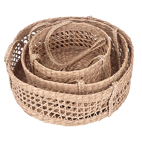 Gavigain Hanging Fruit Basket 3 Tier, Boho Rattan Wall Vegetable Fruit Baskets for Fruit & Vegetable Storage, Kitchen Decor