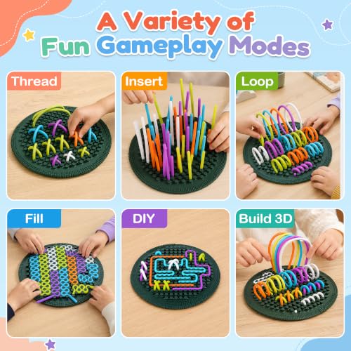 Sensory Fidget Toys for Kids Toddler Sensory Activity Knitted Board for Calming, Stress, Anxiety, ADHD & Autism Fine Motor Skills Toy for Airplanes, Cars, Classrooms, Screen-Free Sensory Toys for Kid - Image 2