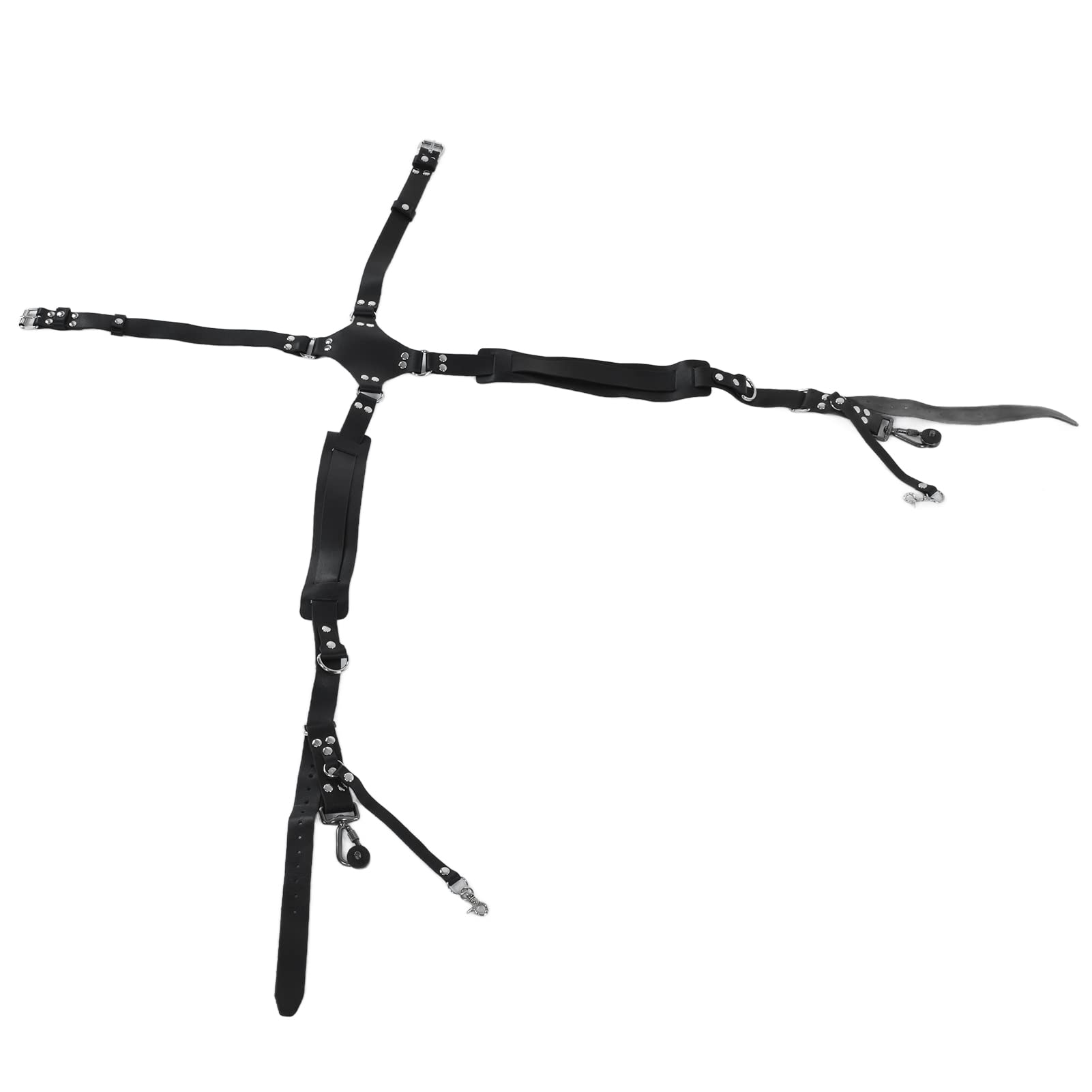 Correa para Cámara Arnés de Cuero PU de Doble Hombro para Accesorios de Fotografía Al Aire Libre, Cómodo, Duradero, Adecuado para Cámaras SLR, 1 Unidad