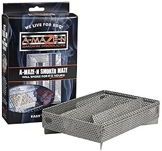 A-MAZE-N AMNPS5X8-HKY Maze Pellet Smoker with Hickory BBQ Pellets, 5 x 8 Inch