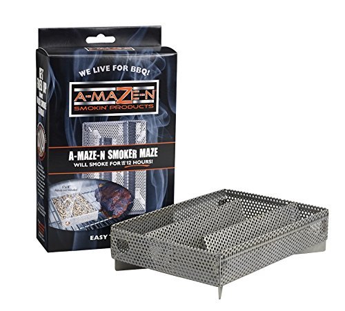 A-MAZE-N AMNPS5X8-HKY Maze Pellet Smoker with Hickory BBQ Pellets, 5 x 8 Inch