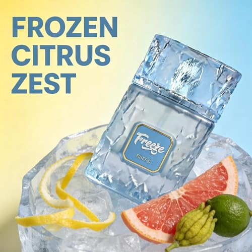 Image of A CENTER Freeze Men's Cologne 100ml Fresh Icy Woody Eau de Parfum Bergamot Spearmint Cedar Scent Gift for Him