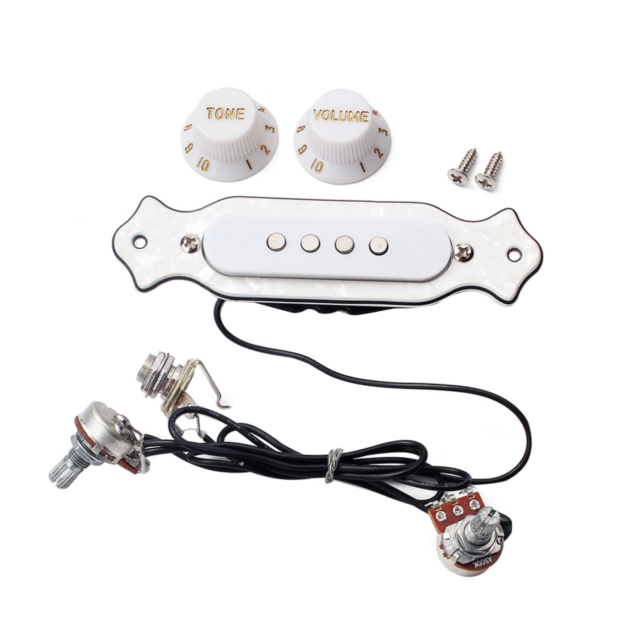 Supvox 3stücke String Soundhole Pickup Für Akustik Gitarre Magnetischer Tonabnehmer Mit Lautstärke Und Klangregelung Hochwertiges Material Inklusive Montagezubehör Weiß