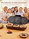 FOHERE 1200W King Size Waffeleisen, 15 Herzwaffeln in 2 Minuten, Herzwaffeleisen mit 3 Antihaftbeschichteten Backflächen für klassische Herzwaffeln, Backampel, Edelstahl, ideal für Familie & Party