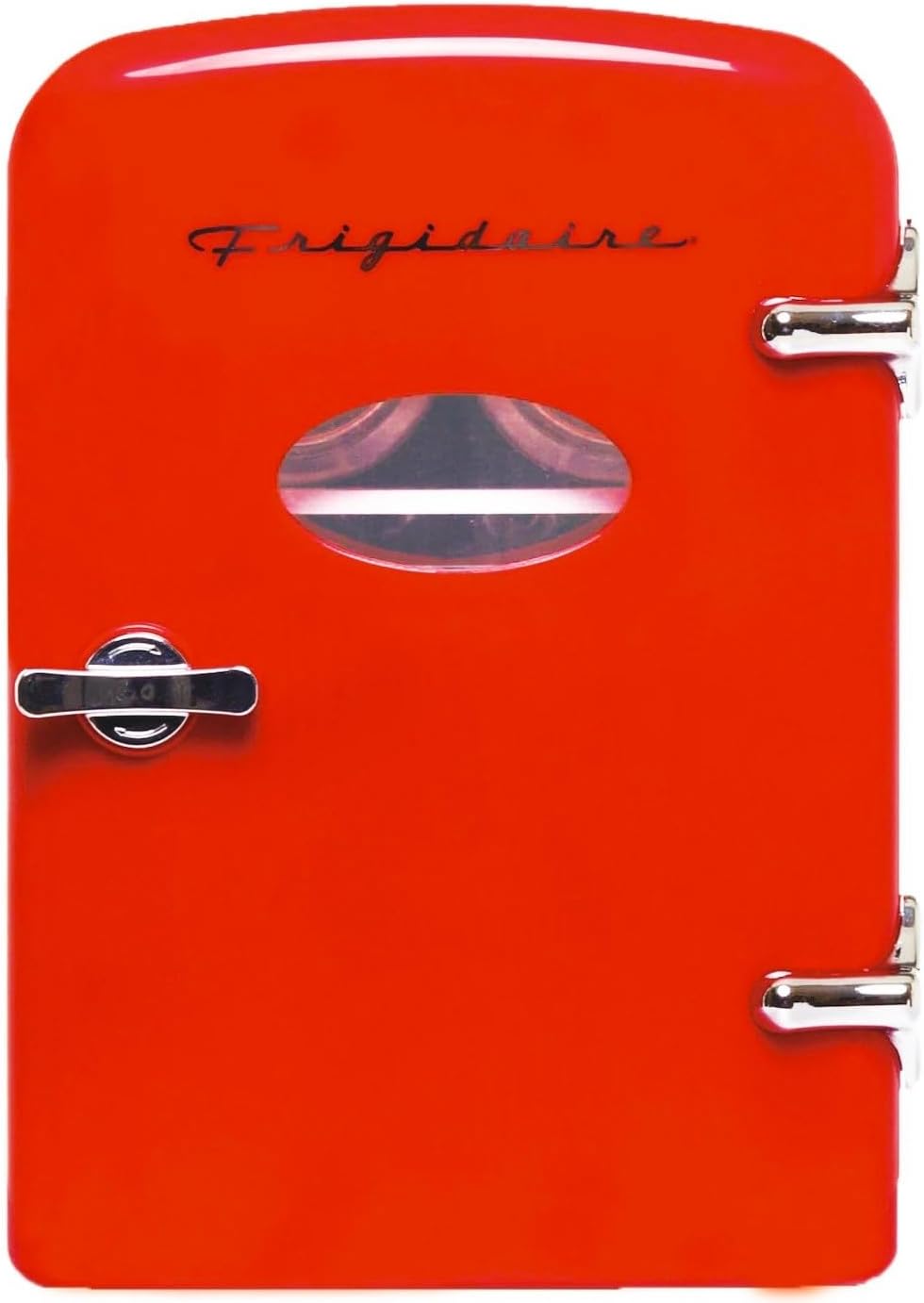 Frigidaire 6-Can or 4L Mini Personal Retro Fridge Cooler Includes 110V AC Power Cord & 12V DC Car Adapter EFMIS229-RED