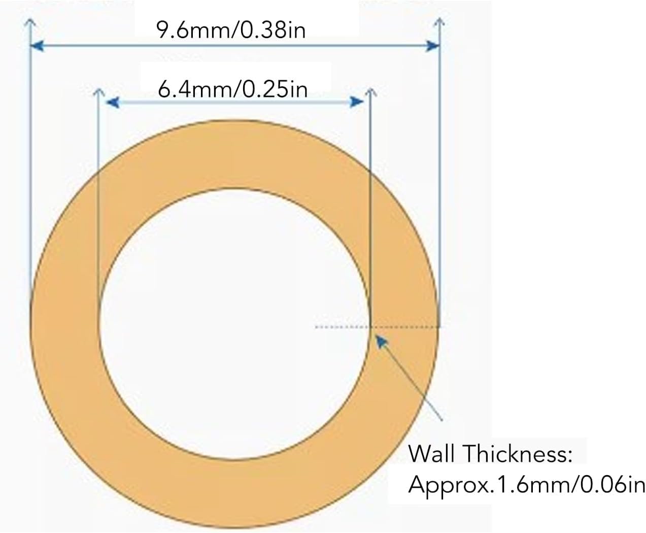 Manguera de Goma para Bomba Peristáltica 1 Metro Tubo BPT 6.4x9.6mm Interior Exterior Alta Precisión Resistente Químicos para Laboratorios Cosméticos Biológicos Farmacia