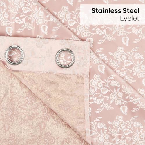 Image of haus & kinder Jacquard Door Curtains 7 Feet Long Pack of 1 Door Curtain, 7 Feet Curtains for Door (Spring Trellis, Beige 130x213 CM)