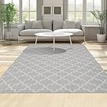 homeart Area Rugs – Durable, Stain-Resistant, Vibrant Geometric Design Carpets – Easy-Clean Rugs for Living Room, Kitchen, Entryway, or Bedroom – Classic - Grey Cream - 120x170 cm