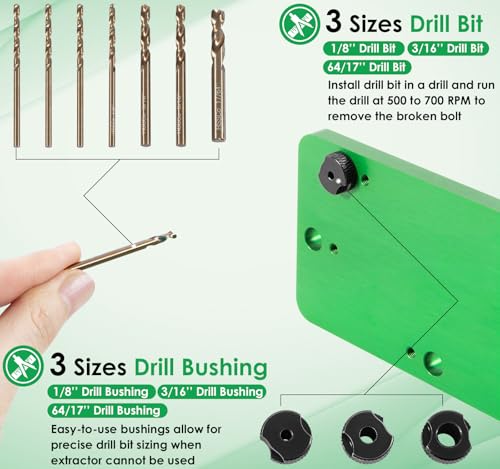 image for Yoursme 71500 Exhaust Manifold Bolt Stud Drill Template Removal Tool S