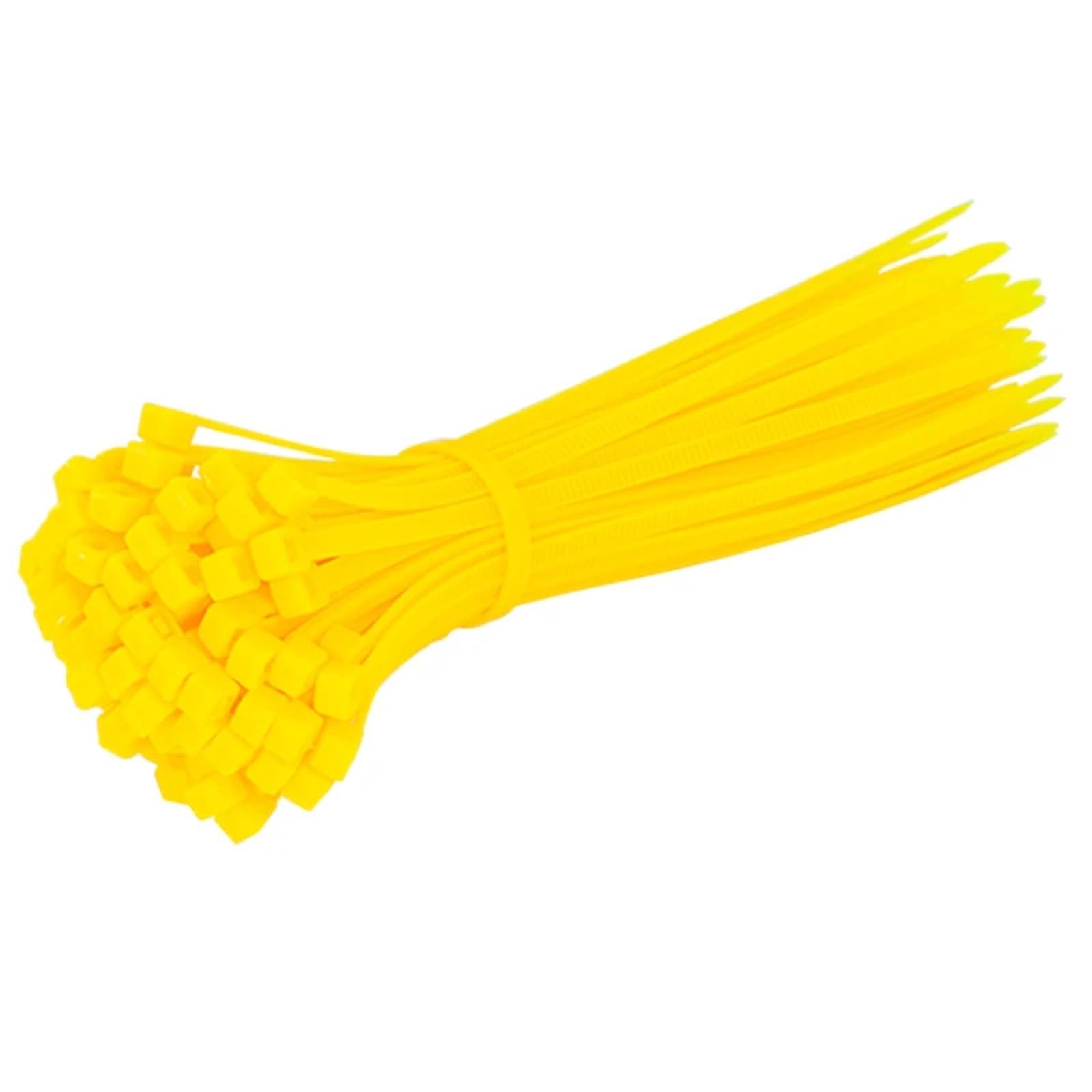 Gbrcen Yellow Cable Ties 1000Pcs 3X80mm Self-Locking Nylon Cable Ties