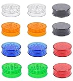 12 Pack Herb Grinder For Manual, 2.3in Small Spice Grinder With Storage, Portable And Disposable Plastic Herb Grinder,Mix