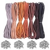 【FARBE】: vintage Wildlederschnur in schwarz, dunkelbraun, braun, rotbraun, gelbbraun, Khaki, grau und viele mehr.