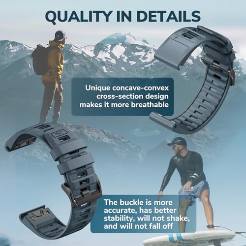 Fenix 6 Compatible 22mm Quickfit Silicone Watch Band, Sport Band for Fenix 7/Fenix 5 Pro/Navy Blue
Fenix 6 Pro Sport Band, 22mm Quickfit Silicone Band for Fenix 7 Pro/Fenix 6/Fenix 8, Navy Blue
Quickfit 22mm Silicone Band for Fenix 7/Fenix 5/Fenix 6