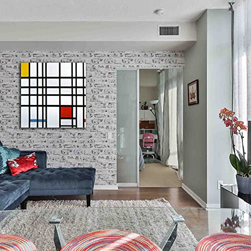 Piet Mondriaan《Rood Geel en Blauw》Abstracte Canvas Wall Art voor Slaapkamer Muur Decor Canvas Art Pictures Poster en… - Afbeelding 5