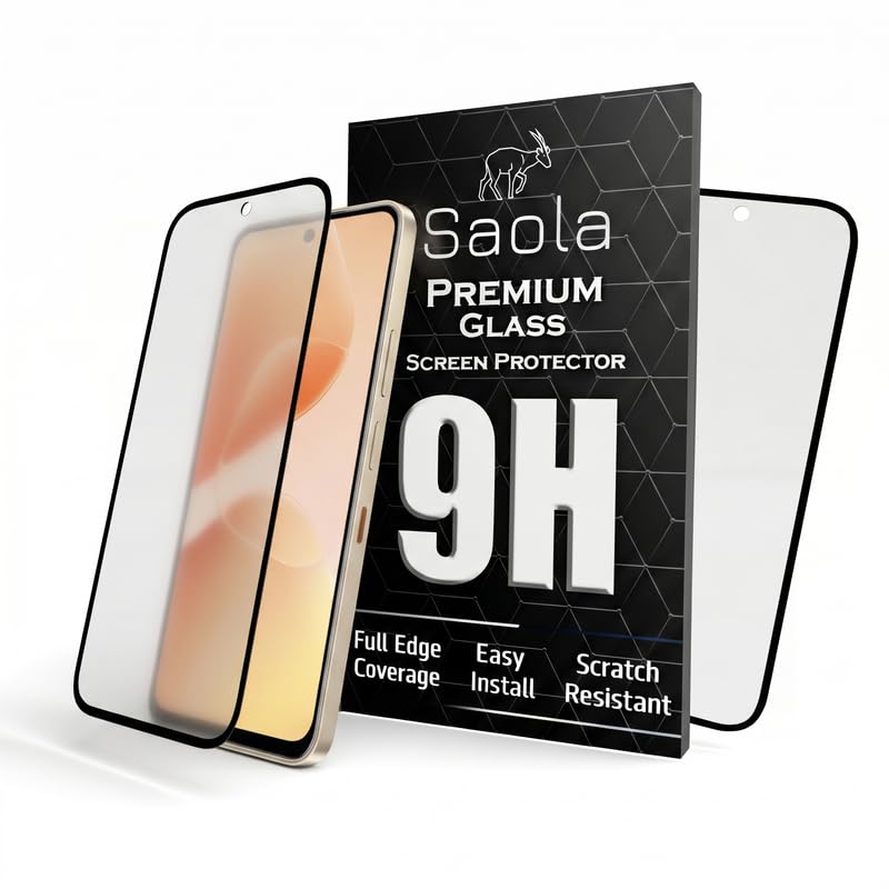 Image of Saola Anti-Glare Matte Screen Protector for Infinix Hot 60 5G | Smooth Touch Finish, 9H Strength Glass, Full Coverage, Bubble-Free Installation Kit | Quick & Easy Application | Pack of 1