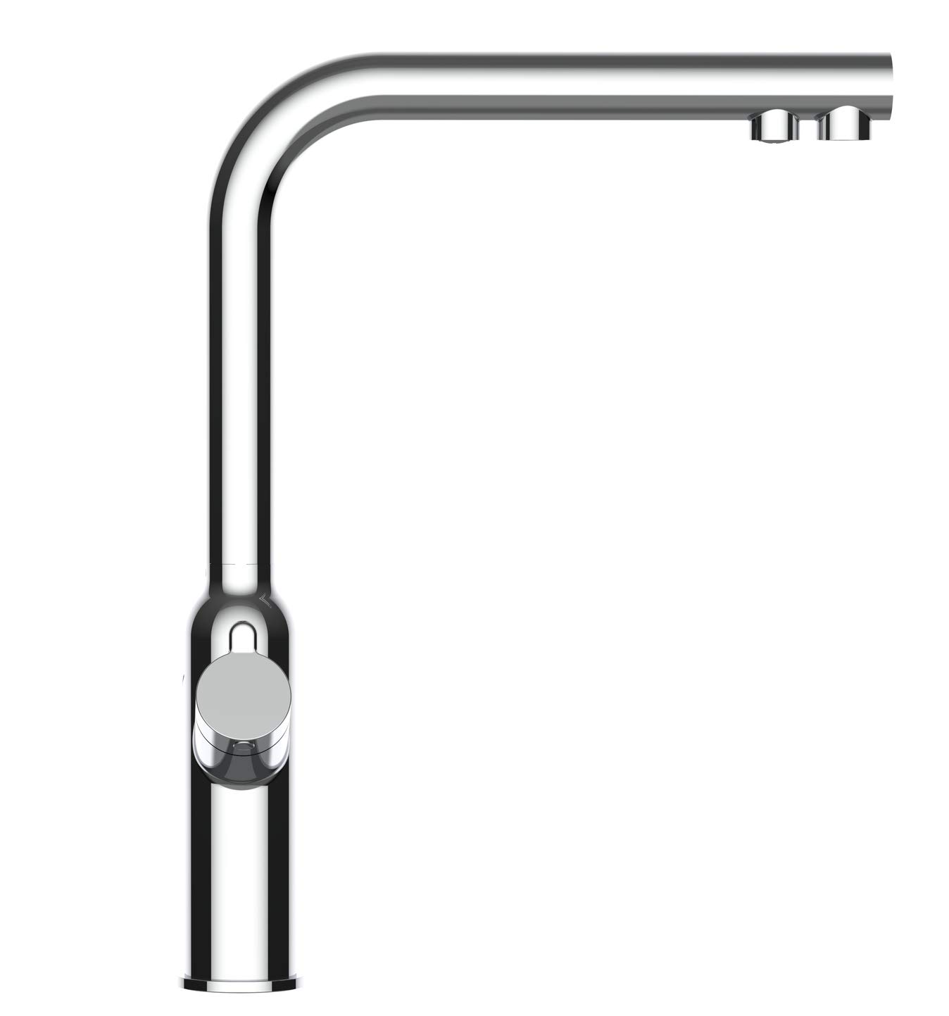 Grifo de cocina 4 vías sistema de carbonatación de agua y filtración/purificación de agua, con caño giratorio 360 ​​° - Cromo