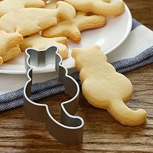 LQZ Ausstechform Katze Ausstechformen Ausstecher Keksausstecher Edelstahl Backen Fondant Cookie Keks