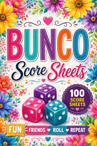 Floral Bunco Score Sheets: Fun To Play and Record The Score Of Every Player | Bunco Score Pads with 6x9inches Size image 2