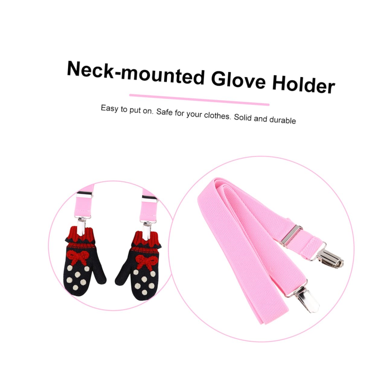 COLLBATH 3sets Adjustable Elastic Children's Winter Warm Glove Clip Mittens Hat Hanger Clip Cold Weather Gloves Holder for Boys and Girls Outdoor 2pcs*3