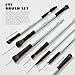 Jessup Makeup Brushes Set 10pcs, Double Sided Foundation Contour Blush Highlight Blending Eyebrow Brush Eyeshadow Eyeliner Concealer Brush, Bright Cyan Cruelty Free Cosmetic Tools T500